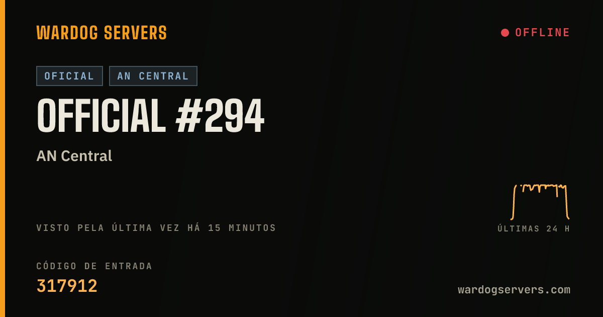Banner de status ao vivo de Official #294