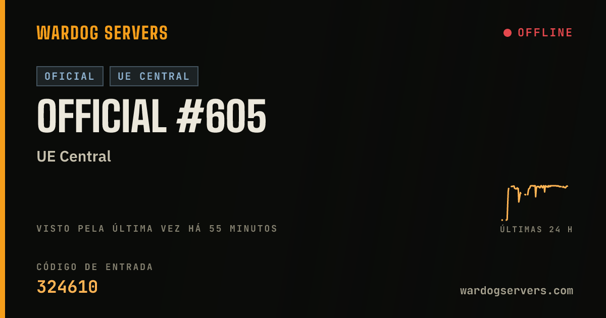 Banner de status ao vivo de Official #605