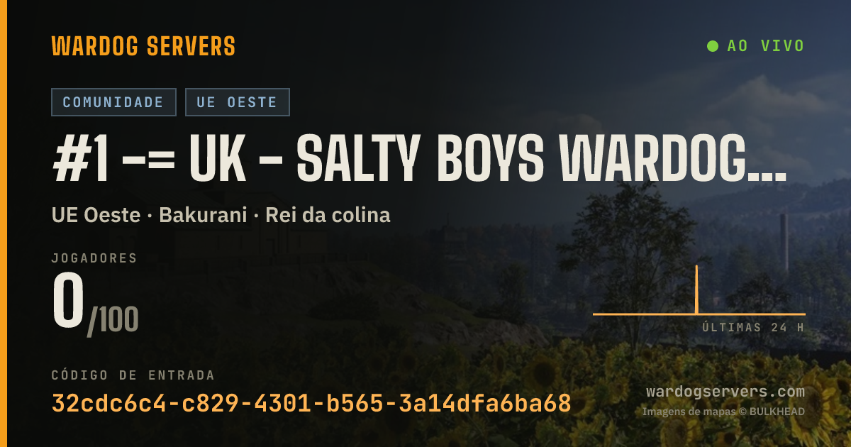 Banner de status ao vivo de #1 -= UK - Salty Boys Wardogs Server Free Handjobs Double XP =-