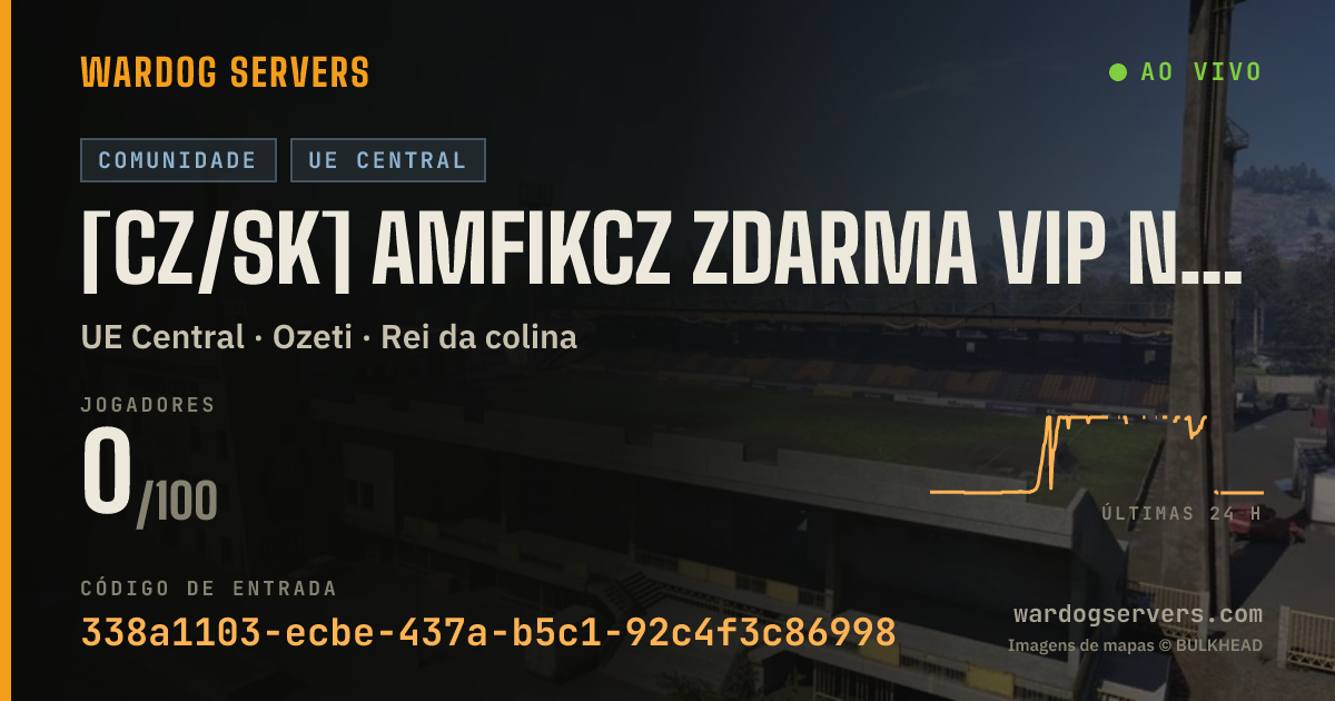 Banner de status ao vivo de [CZ/SK] AmfikCZ ZDARMA VIP NA | kick.com/amfikcz → !stats