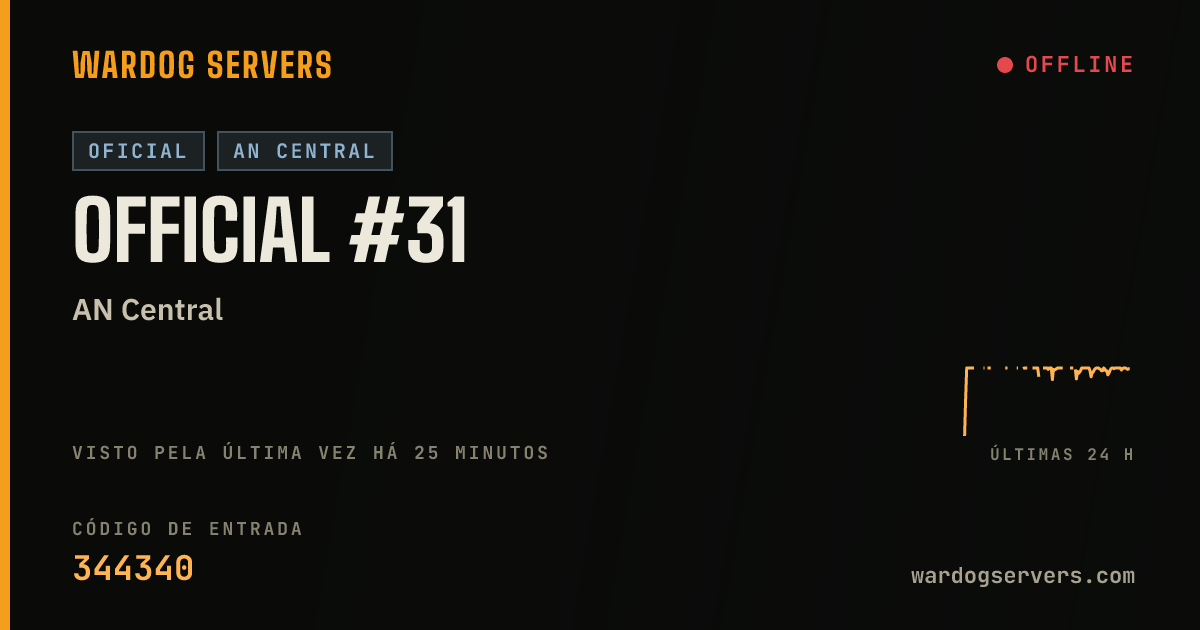 Banner de status ao vivo de Official #31