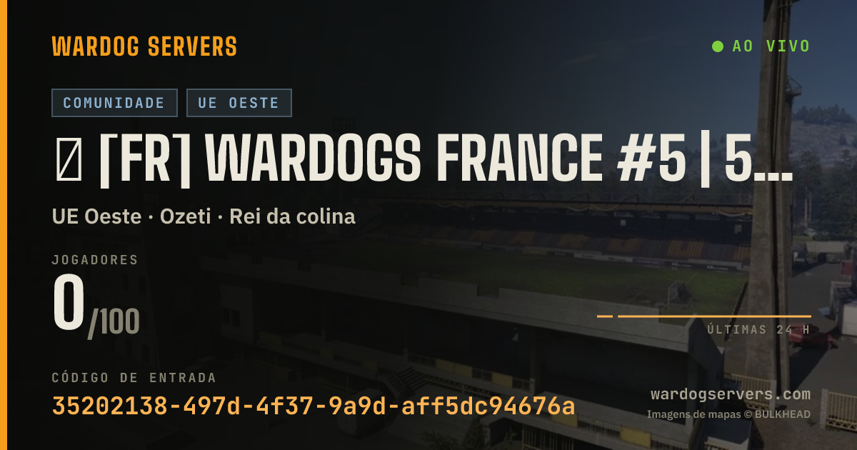 Banner de status ao vivo de ⁂ [FR] WARDOGS FRANCE #5 | 50v50 | STATISTIQUE [WDFR]