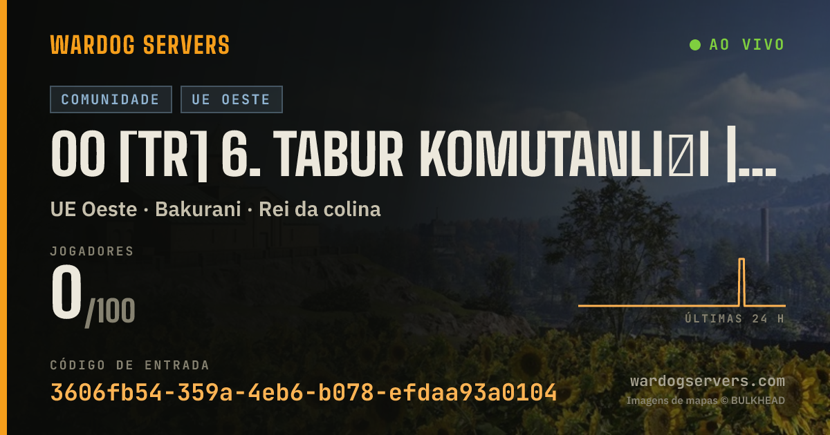 Banner de status ao vivo de 00 [TR] 6. Tabur Komutanlığı | Wardogs discord.gg/trwardogs
