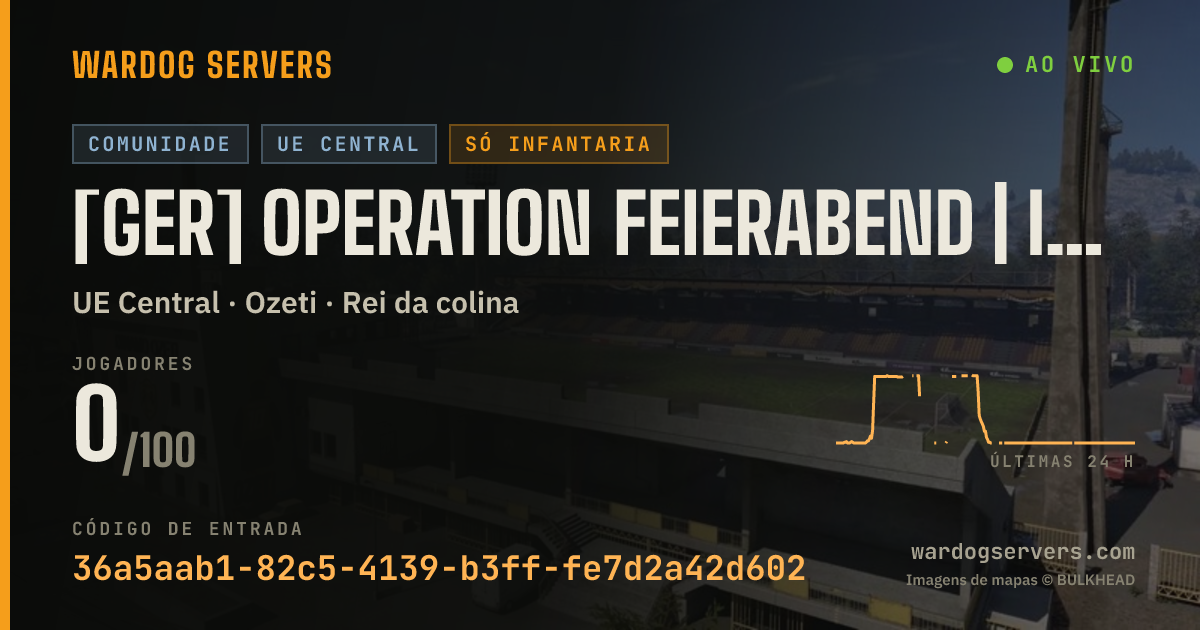 Banner de status ao vivo de [GER] Operation Feierabend | Infantry Only | DISCORD.GG/DLQ