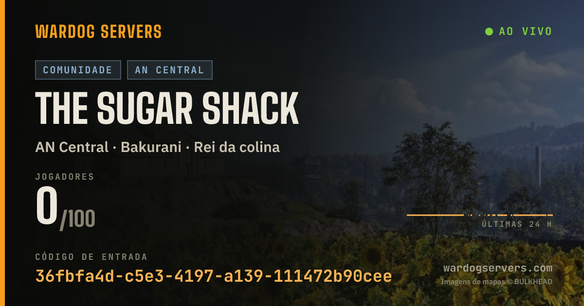 Banner de status ao vivo de The Sugar Shack