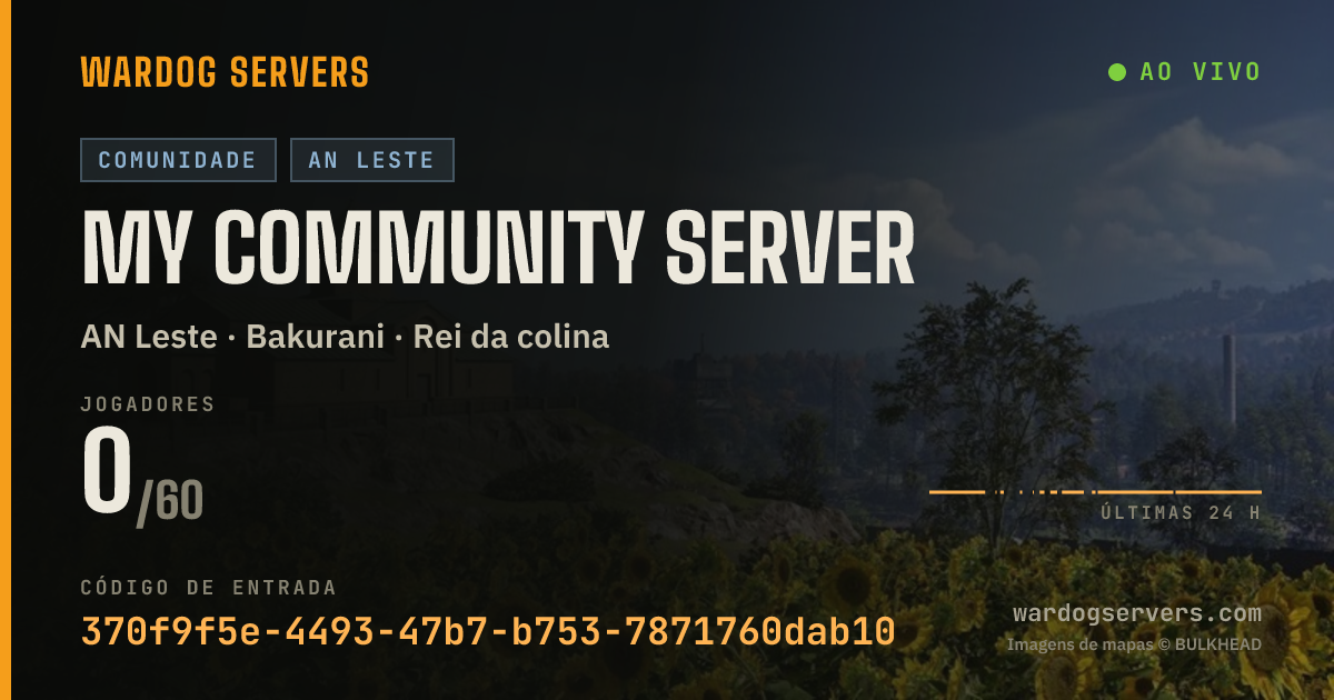 Banner de status ao vivo de My Community Server