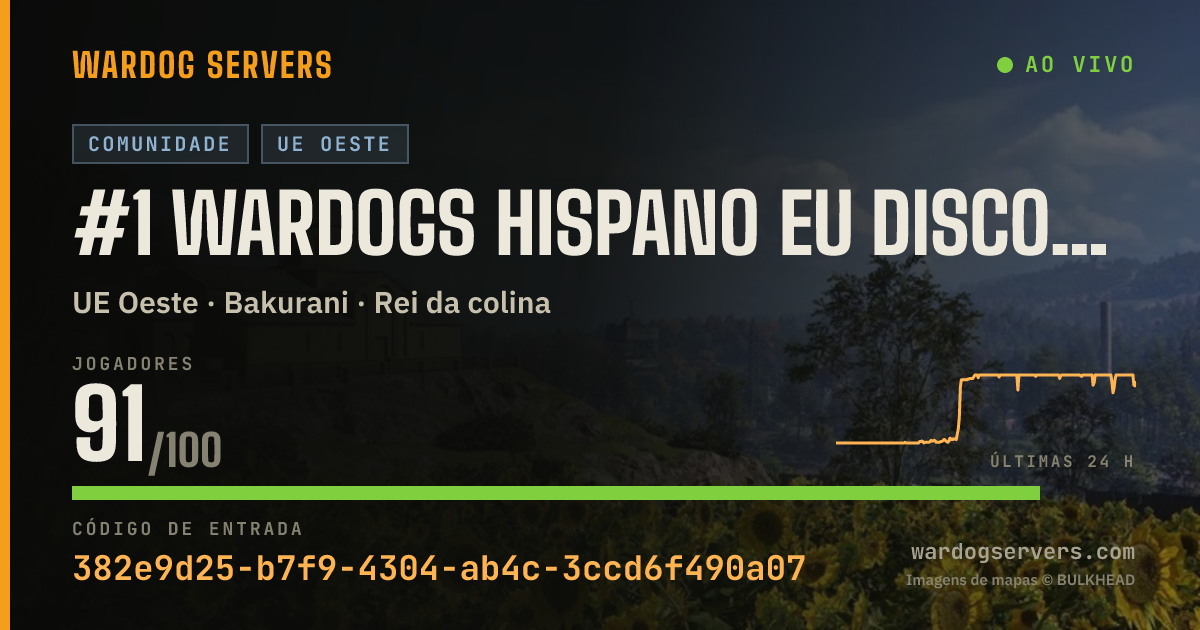 Banner de status ao vivo de #1 Wardogs Hispano EU Discord.gg/wdh