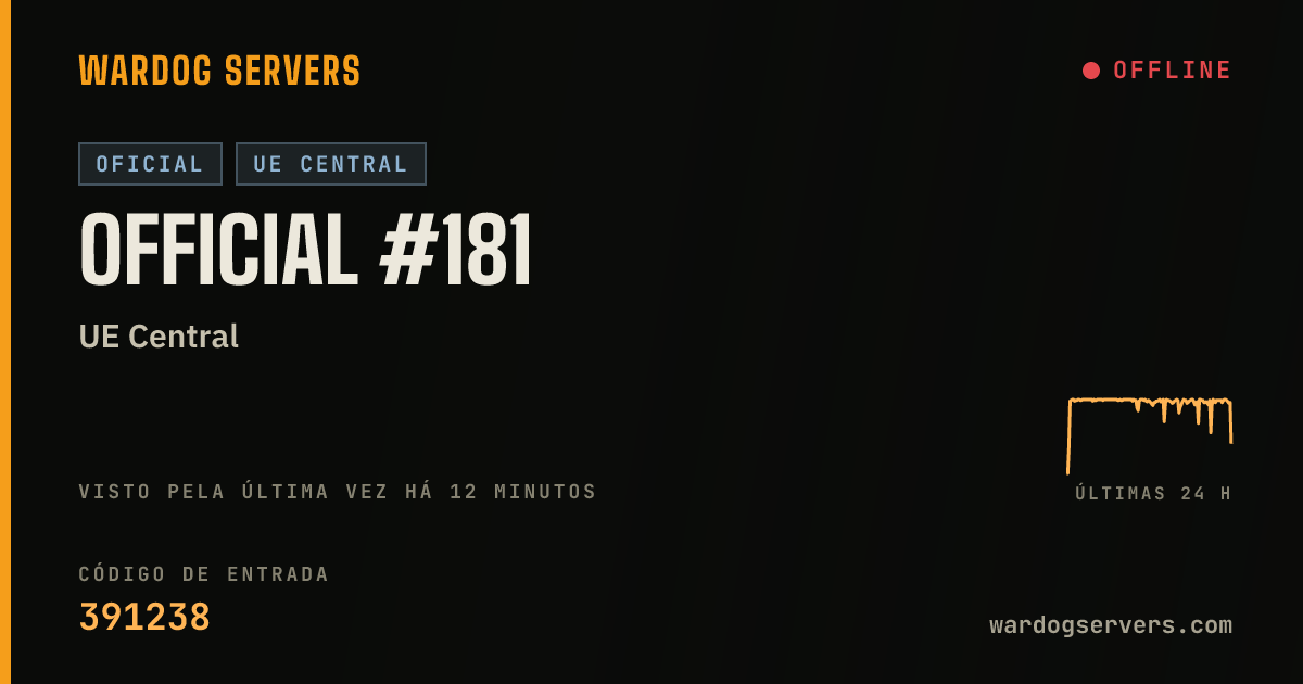 Banner de status ao vivo de Official #181