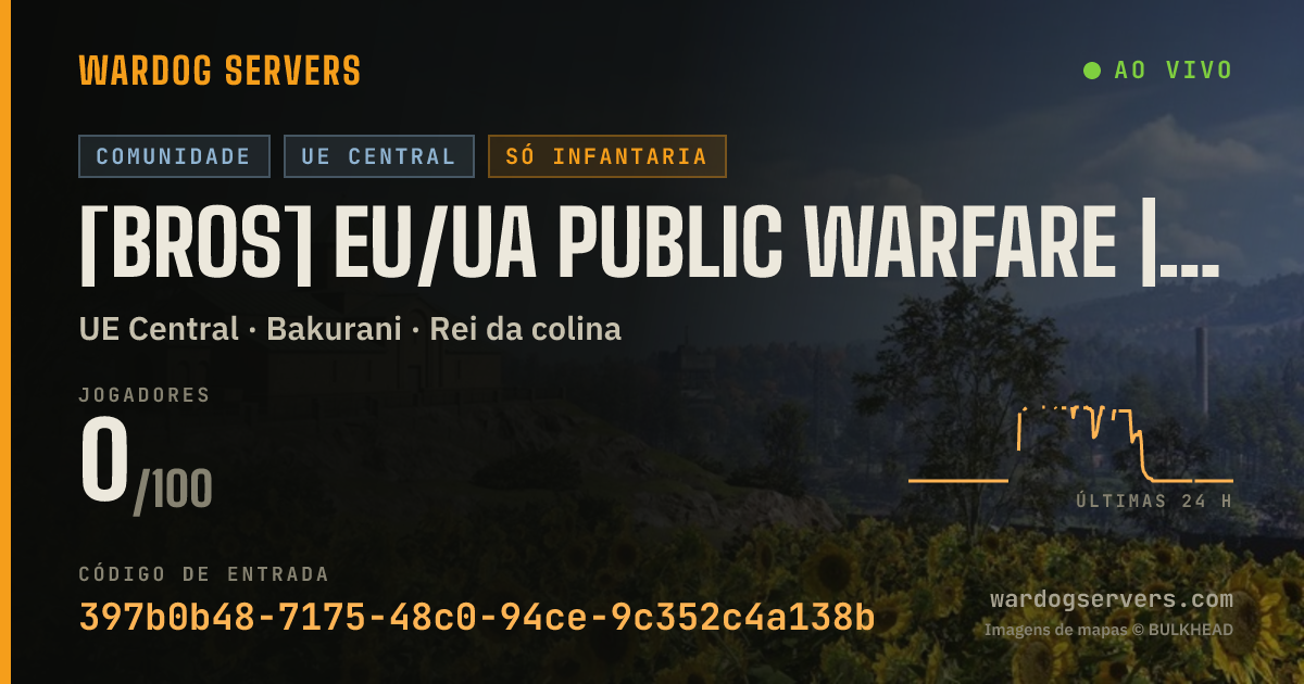 Banner de status ao vivo de [BROS] EU/UA Public Warfare | discord.gg/brosgg