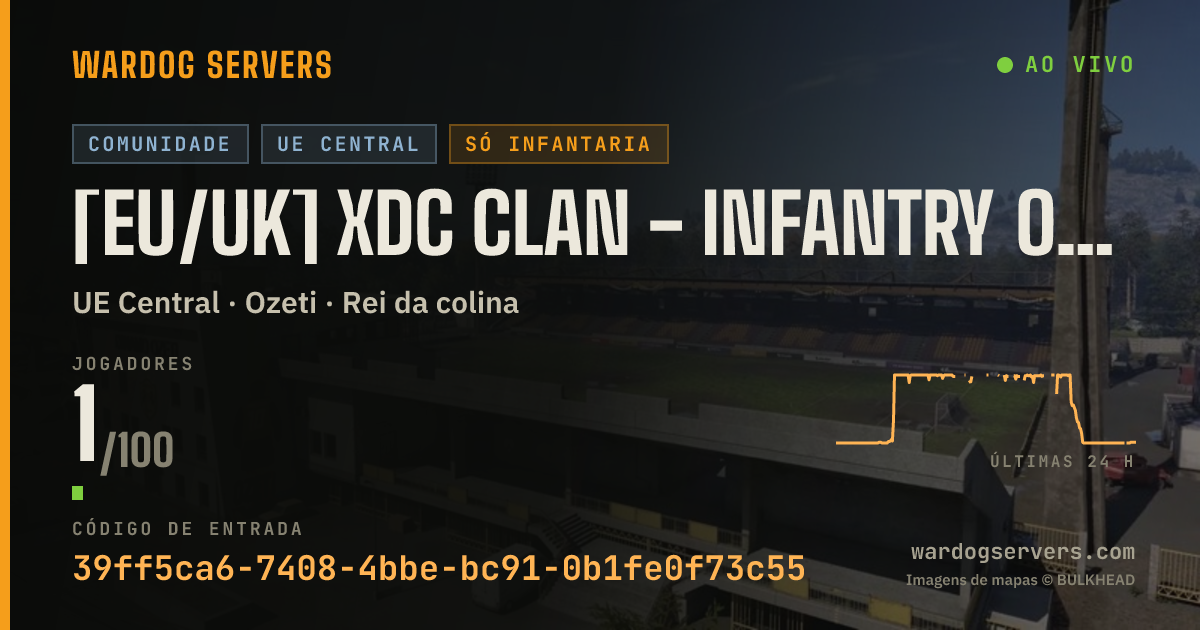 Banner de status ao vivo de [EU/UK] XDC CLAN - INFANTRY ONLY