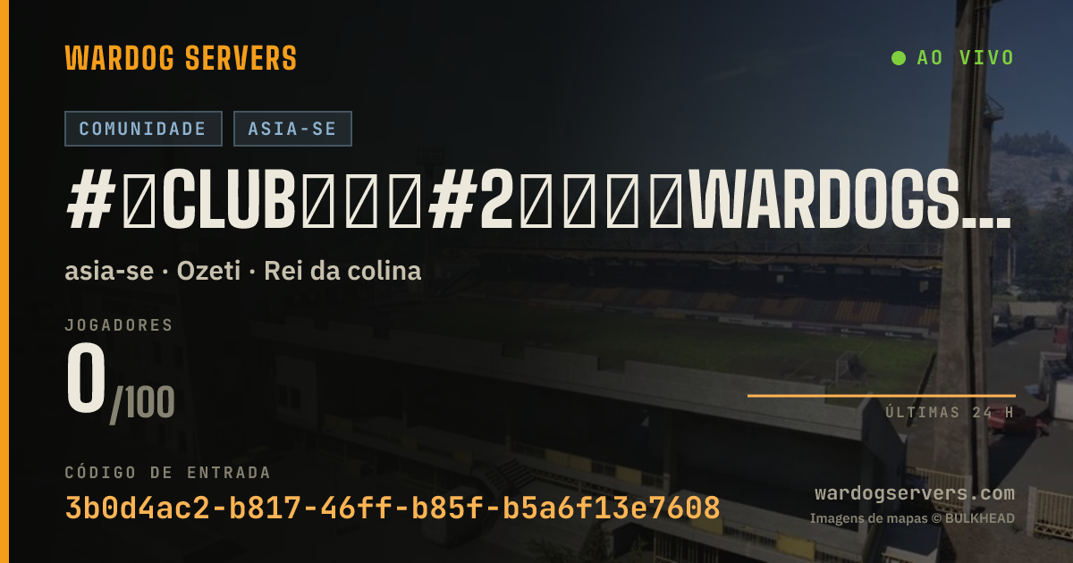 Banner de status ao vivo de #【Club社区】#1【香港】WardogsClub.CN|标准|Oopz:008116|QQ群1102650986