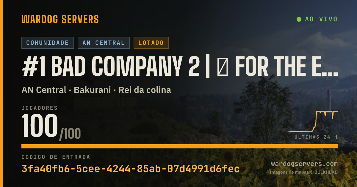 Banner de status ao vivo de #1 BAD COMPANY 2 | ☆ FOR THE EMPLOYED GAMERS ☆