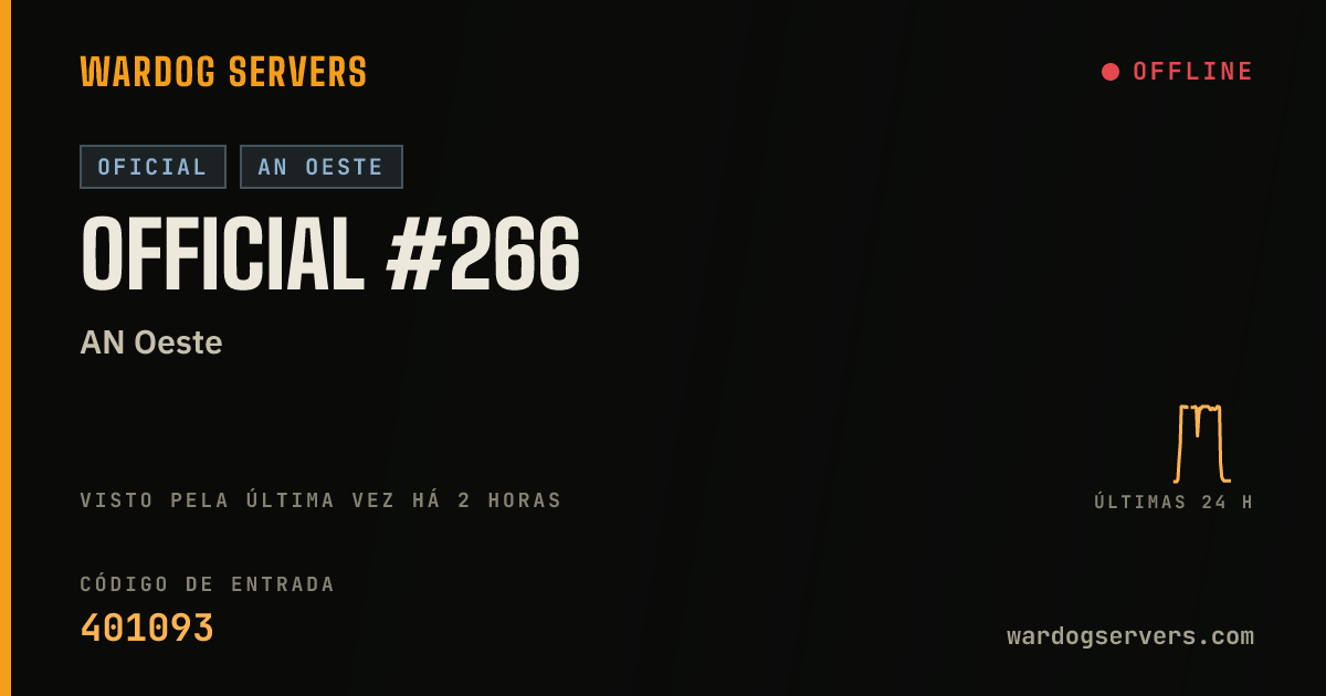 Banner de status ao vivo de Official #266