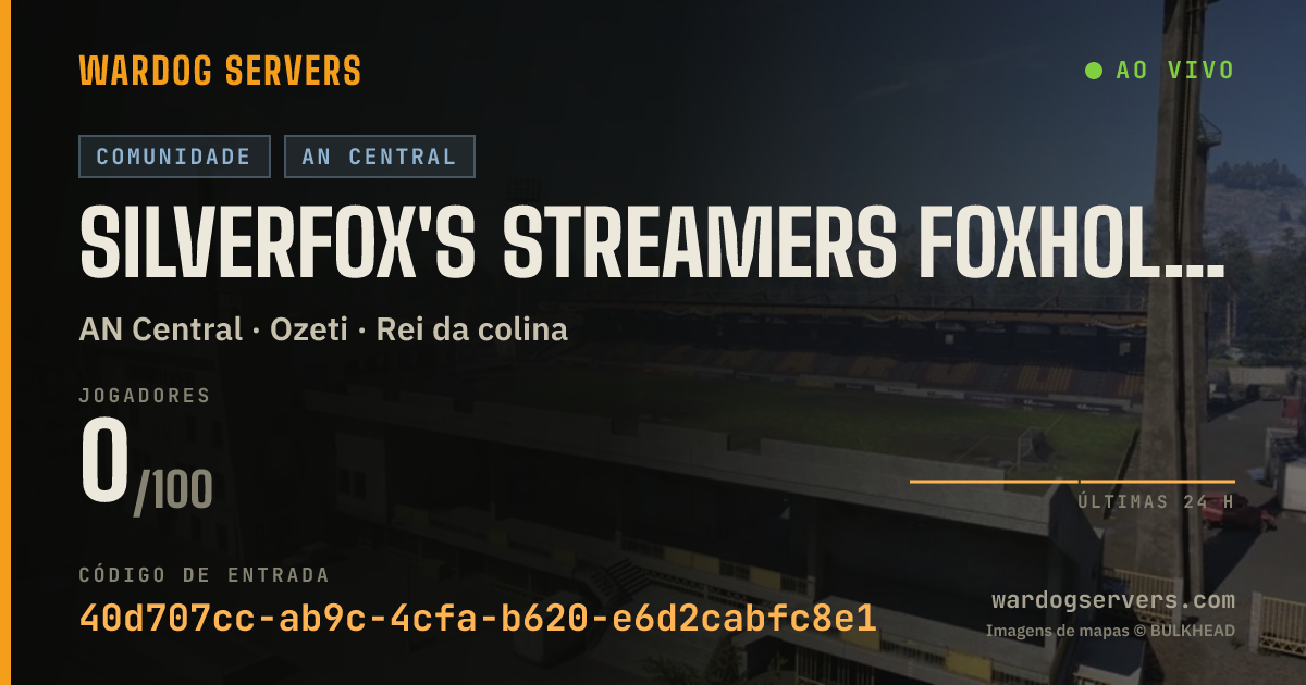 Banner de status ao vivo de Silverfox's Streamers Foxhole- 50/50 Red/Green Infantry Only