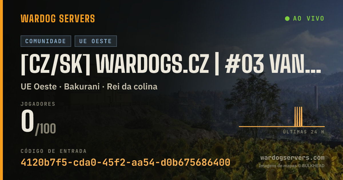 Banner de status ao vivo de [CZ/SK] WARDOGS.CZ | #03 VANILLA | discord.gg/wardogsczsk