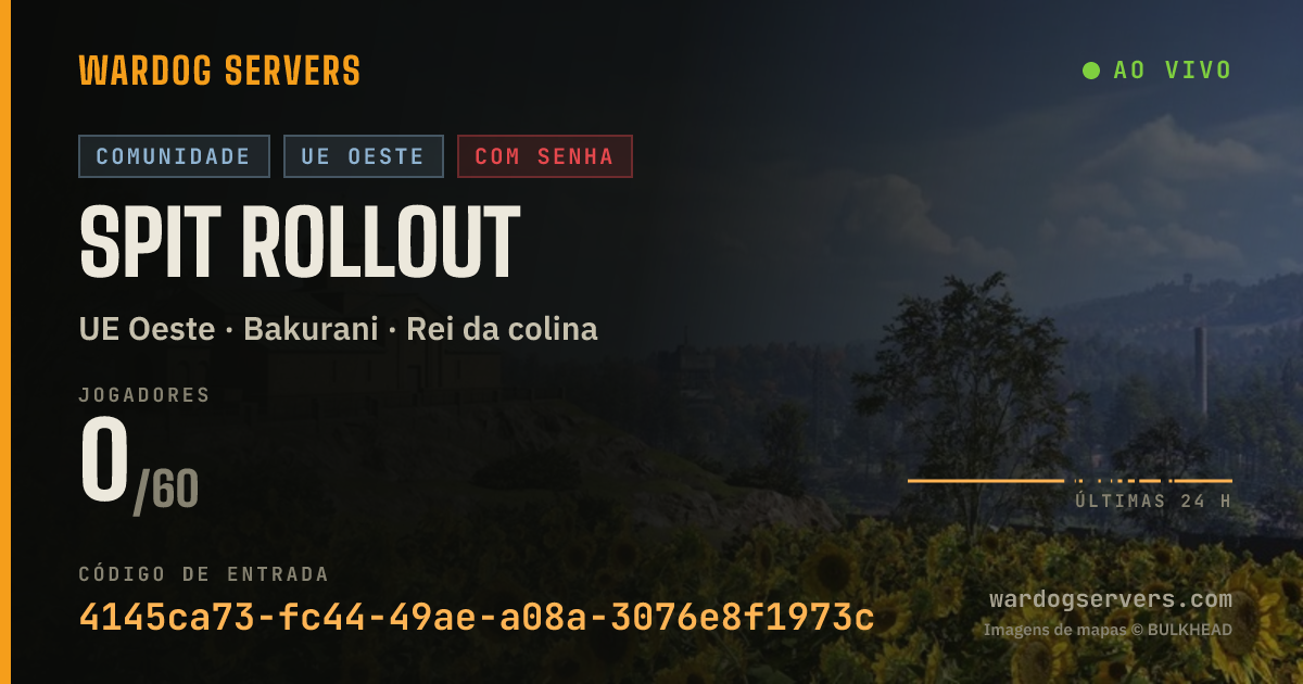 Banner de status ao vivo de SPiT Rollout