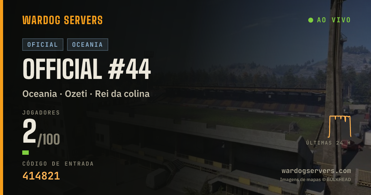 Banner de status ao vivo de Official #44