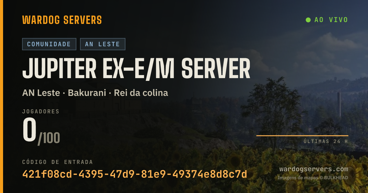 Banner de status ao vivo de Jupiter EX-E/M Server