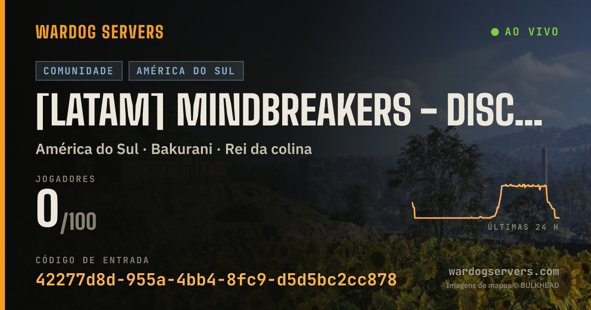 Banner de status ao vivo de [LATAM] MINDBREAKERS - Discord.gg/Mindbreakers