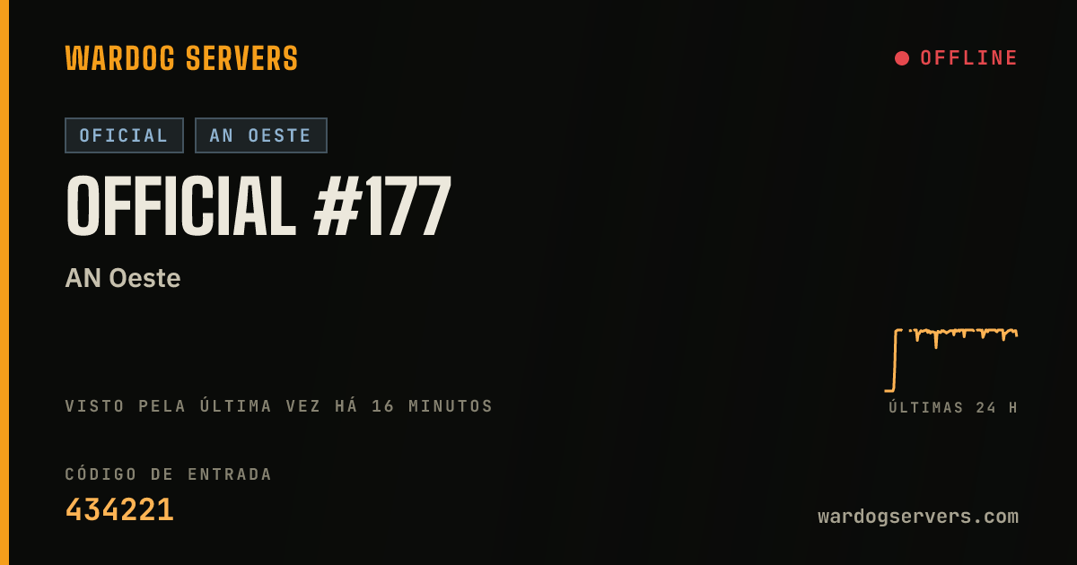 Banner de status ao vivo de Official #177