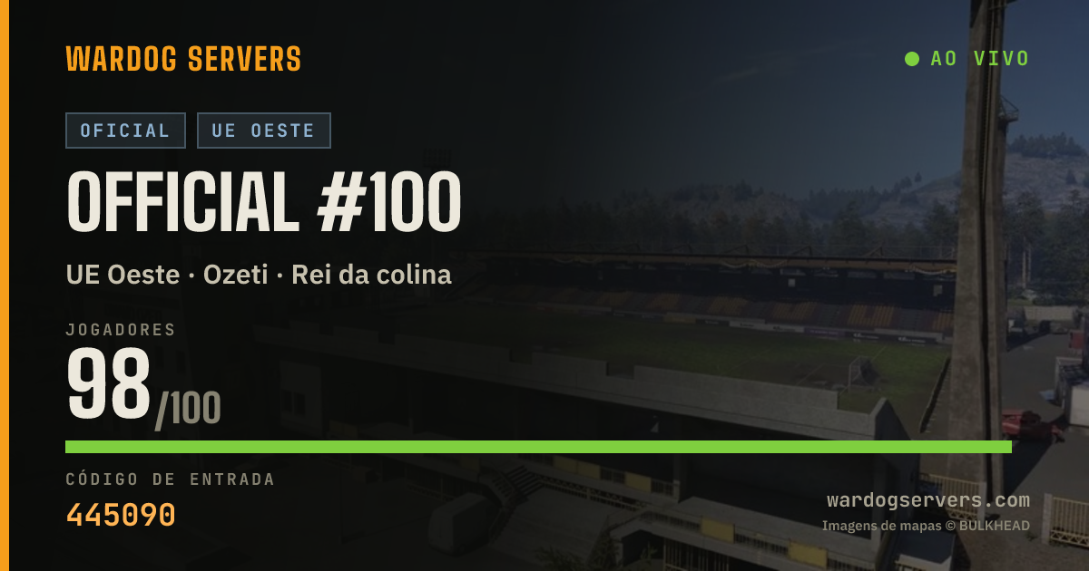 Banner de status ao vivo de Official #100