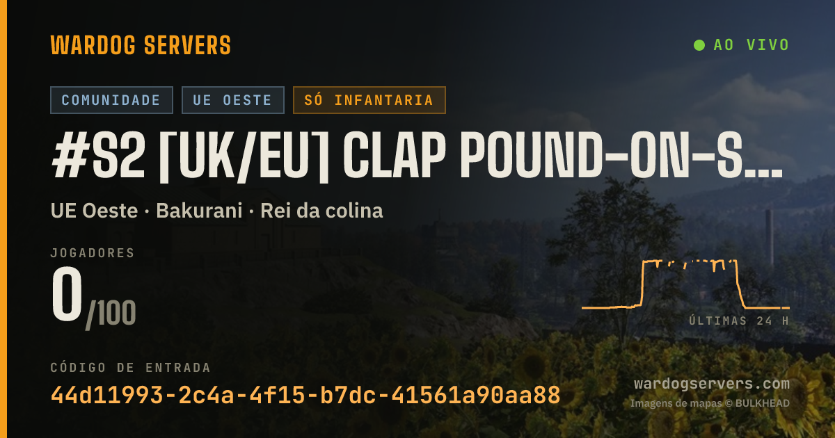 Banner de status ao vivo de #S2 [UK/EU] Clap Pound-on-Sea | Play Properly | S2