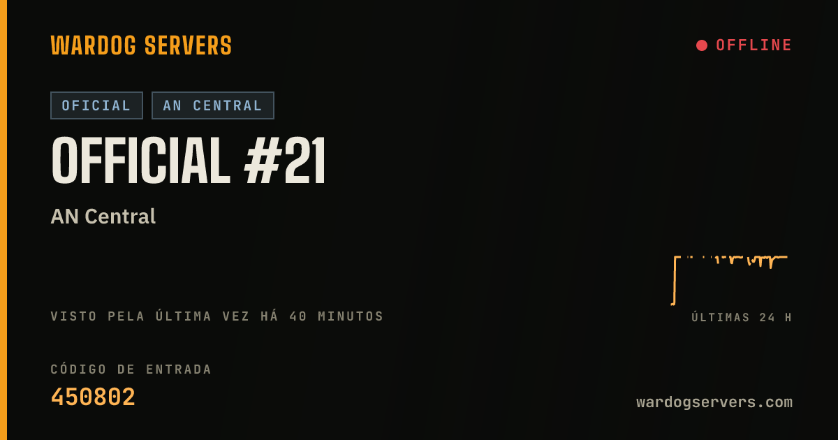 Banner de status ao vivo de Official #21