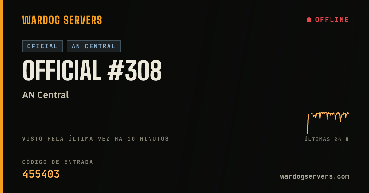Banner de status ao vivo de Official #308