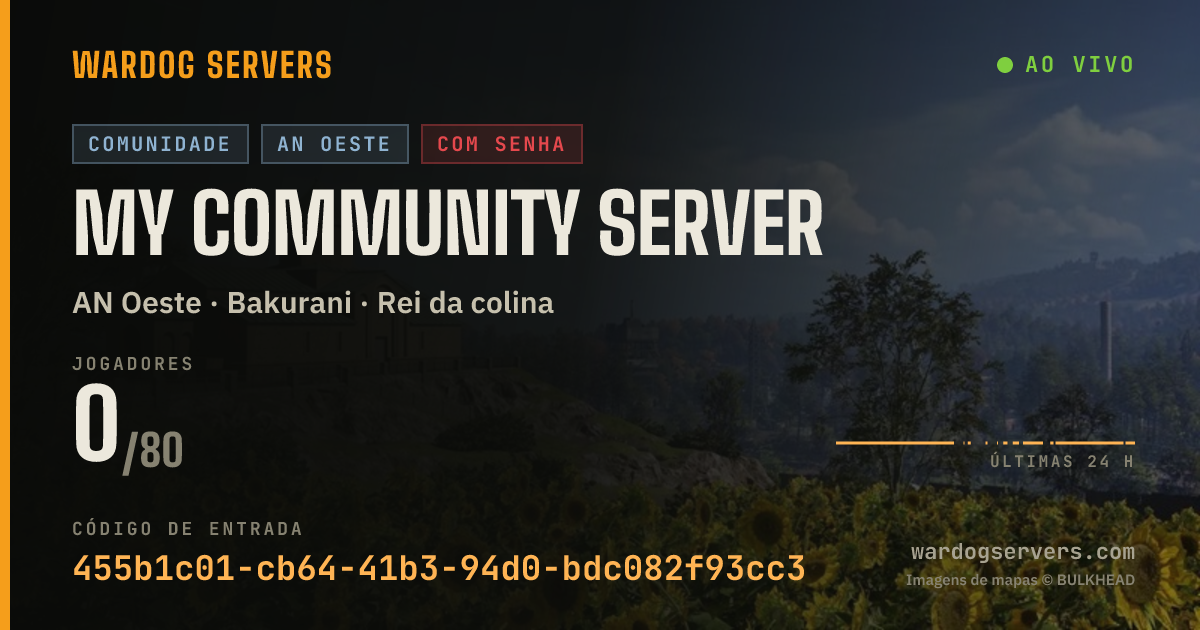 Banner de status ao vivo de My Community Server