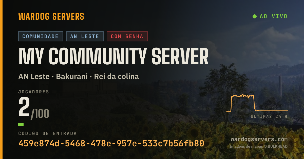 Banner de status ao vivo de My Community Server