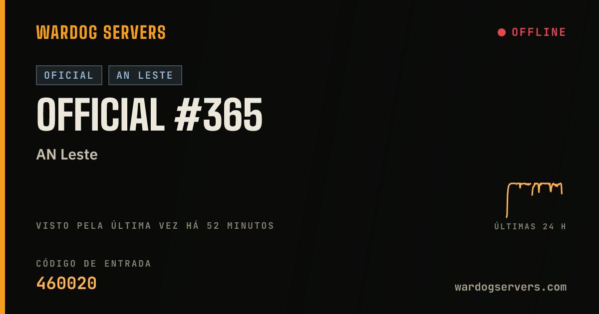 Banner de status ao vivo de Official #365