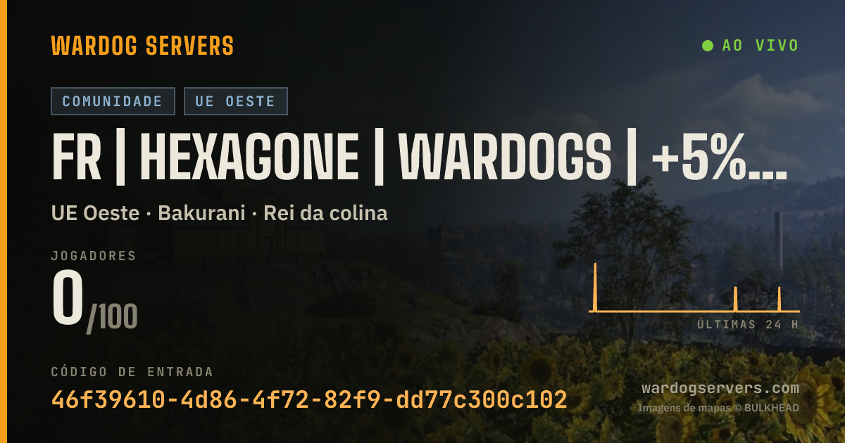 Banner de status ao vivo de FR | HEXAGONE | WARDOGS | +5% CASH