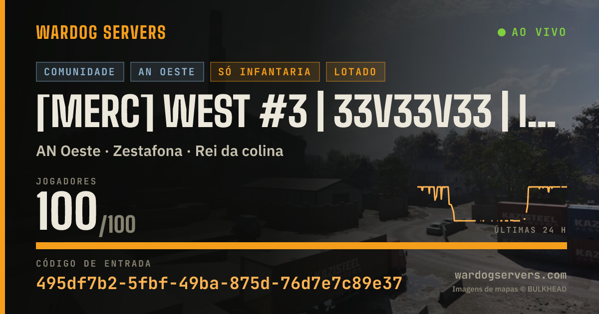 Banner de status ao vivo de [Merc] West #3 | 33v33v33 | InfOnly | Discord.gg/m3rc