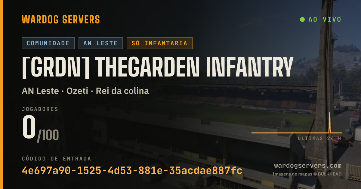 Banner de status ao vivo de [GRDN] thegarden infantry