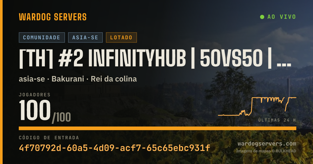 Banner de status ao vivo de [TH] #2 InfinityHub | 50vs50 | discord.gg/infh