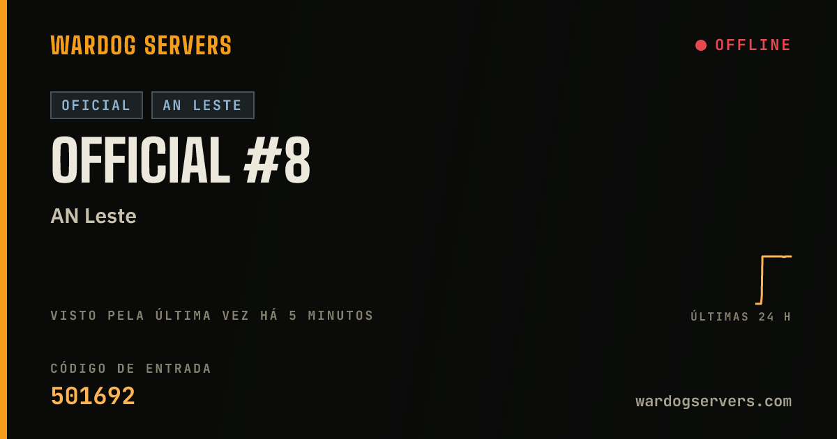 Banner de status ao vivo de Official #8