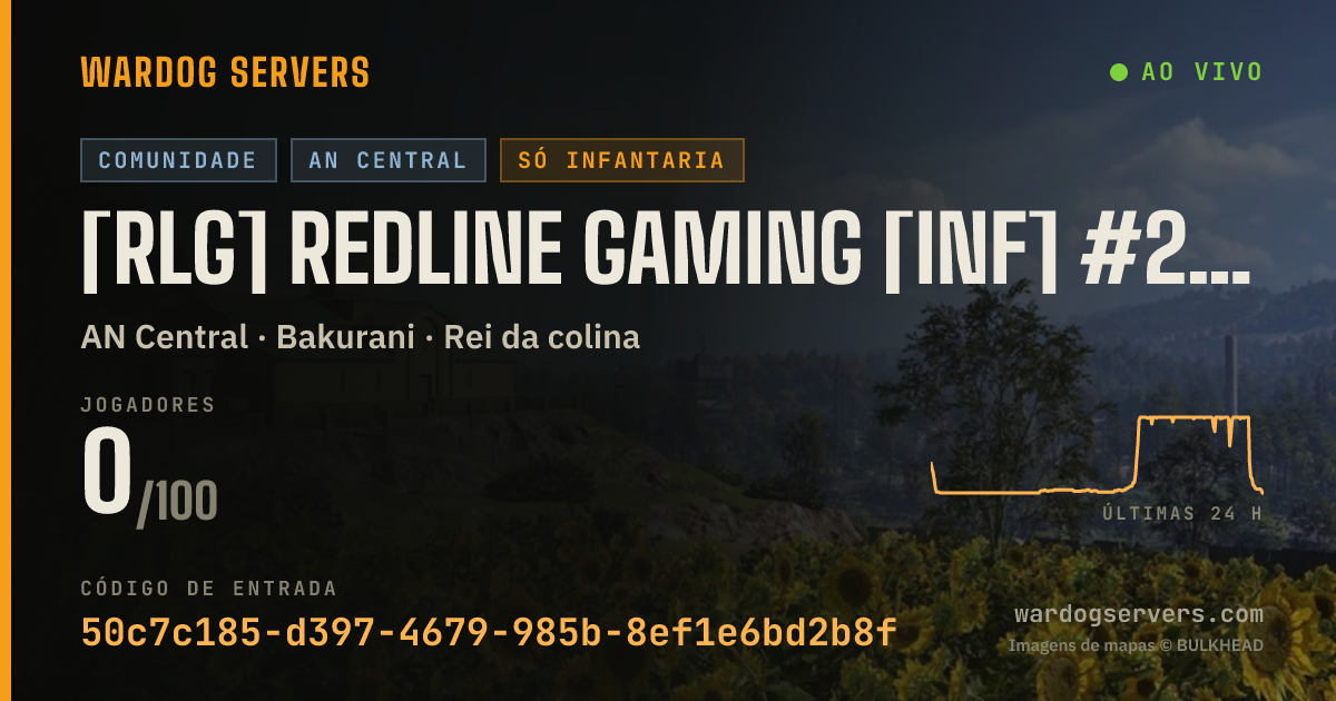 Banner de status ao vivo de [RLG] Redline Gaming [INF] #2 - discord.gg/redlinegaming