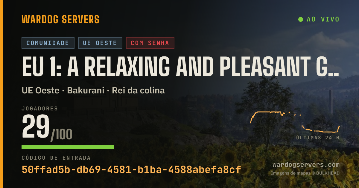 Banner de status ao vivo de EU 1: A Relaxing and Pleasant Game