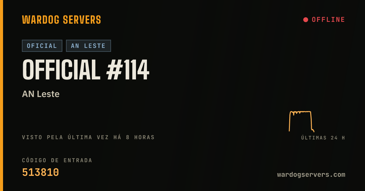 Banner de status ao vivo de Official #114