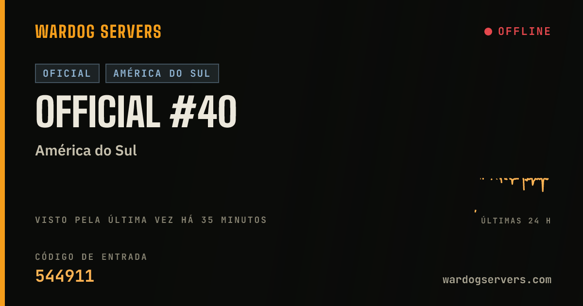 Banner de status ao vivo de Official #40