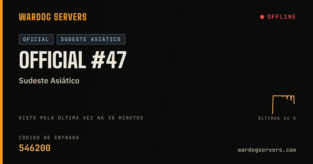 Banner de status ao vivo de Official #47
