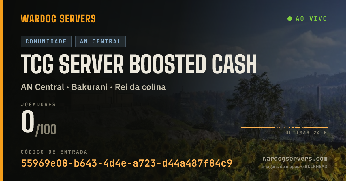 Banner de status ao vivo de TCG Server Boosted Cash