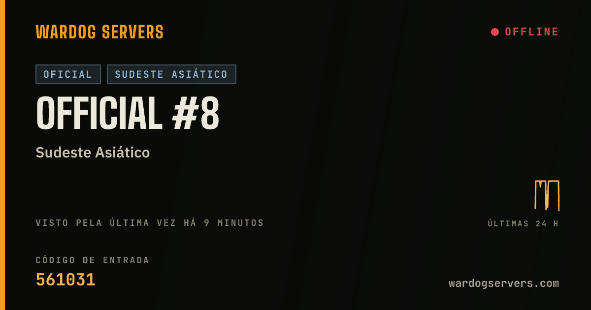 Banner de status ao vivo de Official #8