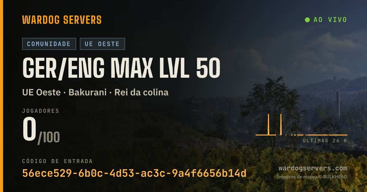 Banner de status ao vivo de GER/ENG max lvl 50