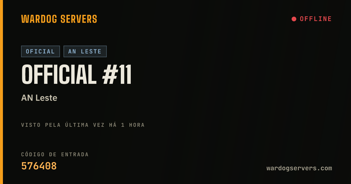 Banner de status ao vivo de Official #11