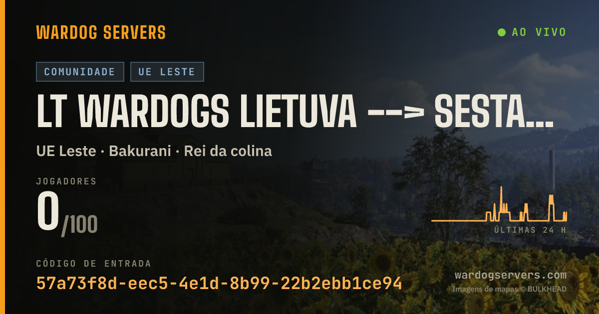 Banner de status ao vivo de LT WARDOGS LIETUVA --> Sestadieni atidarymas 20:00 pirmi 20 seed