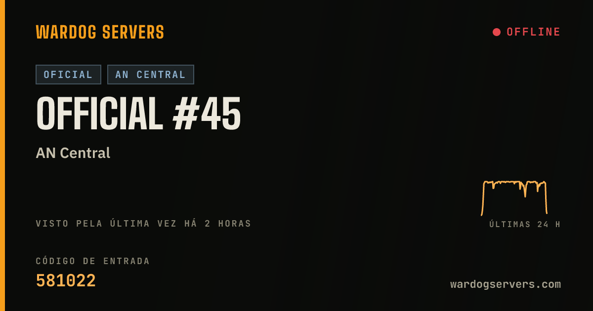 Banner de status ao vivo de Official #45