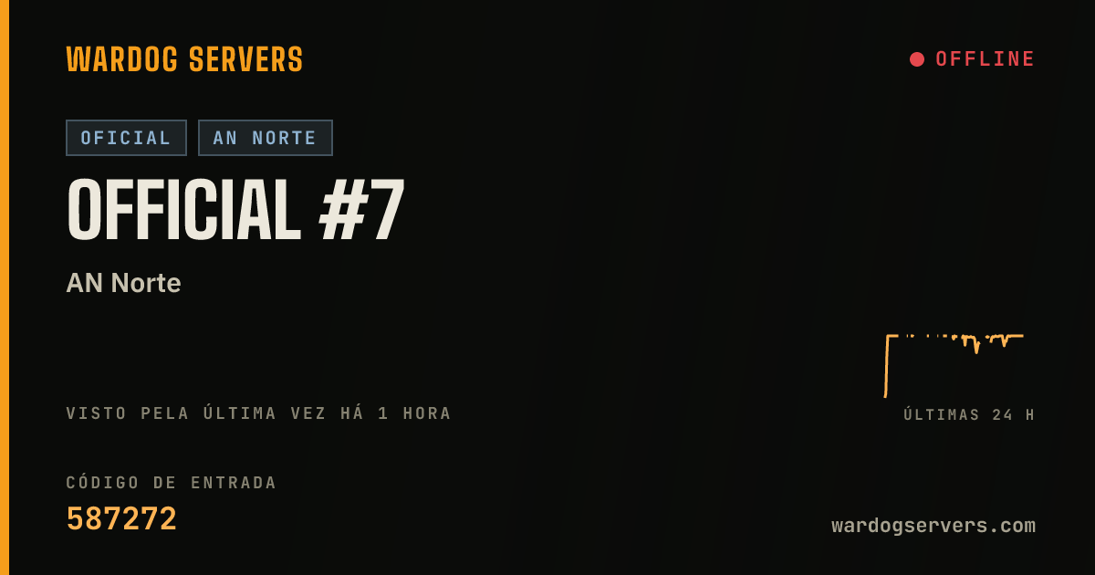 Banner de status ao vivo de Official #7