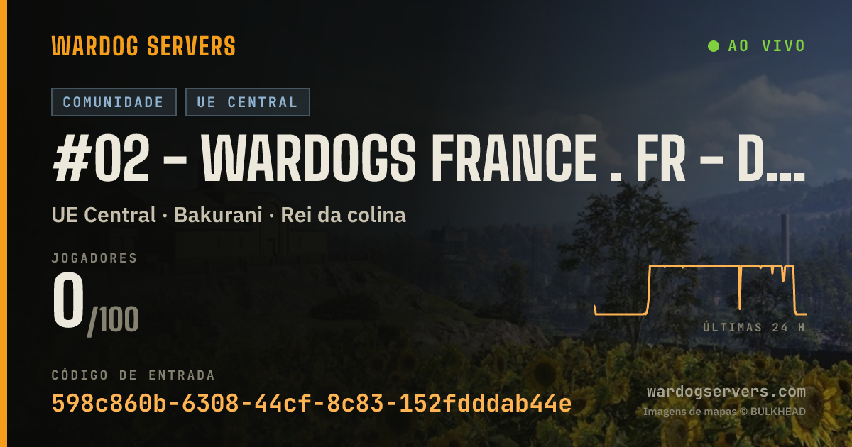 Banner de status ao vivo de #02 - WARDOGS FRANCE . FR - discord.gg/wardogsfr