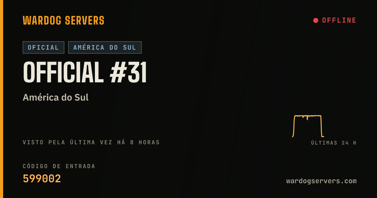 Banner de status ao vivo de Official #31